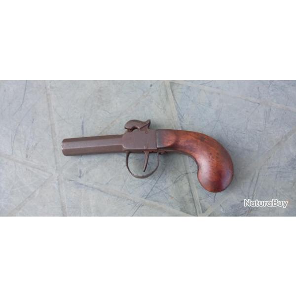 Pistolet  balle forc percussion poudre noire poque Napolon III