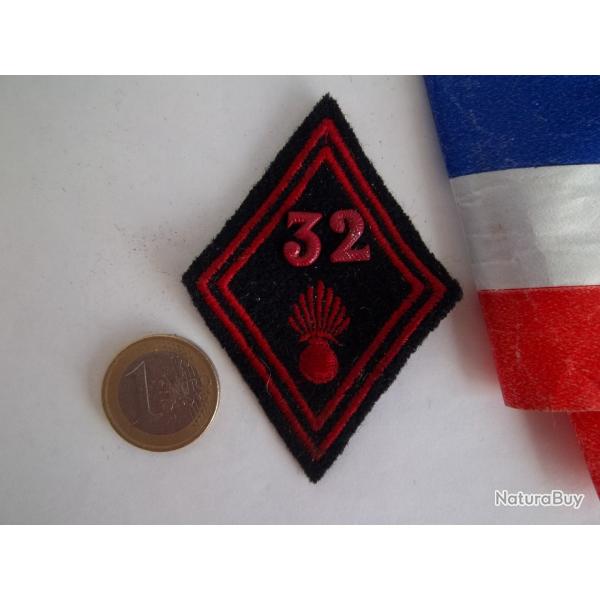 losange modle 45 militaire 32 me rgiment infanterie chiffre plastifi relief