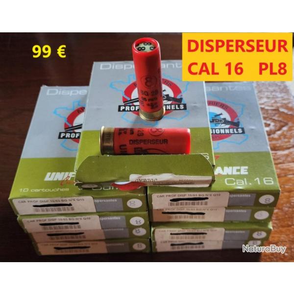 10 btes de cal 16 disperseur pl de 8 UNIFRANCE soit 100 cartouches