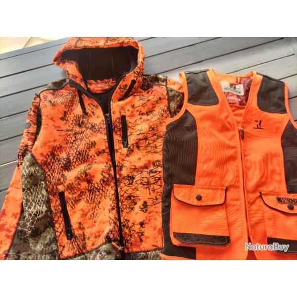 Vtements chasse enfant : veste + gilet