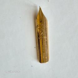 Plume or jaune 18 carats pour stylo plume, gravée Waterman  2,,