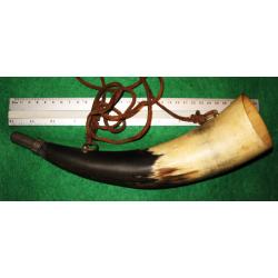 corne de chasse naturelle long 30 cm (elless  made in france)