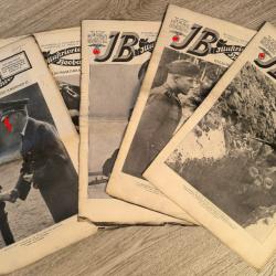 5 JOURNAUX ALLEMANDS « ILLUSTRIERTE BEOBACHTER » de la SECONDE GUERRE.  /8627