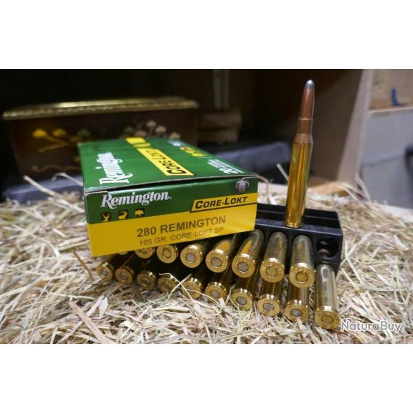 20 cartouches 280 REMINGTON 165 gr CORE LOKT SP