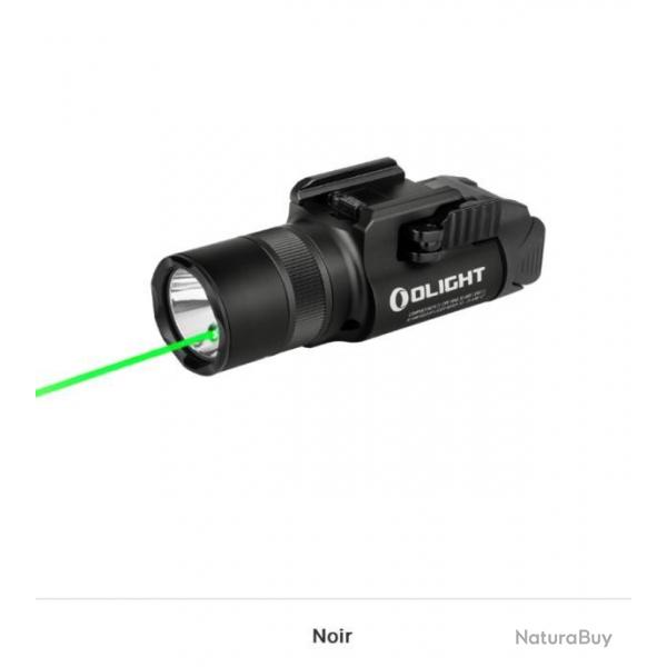 Olight Baldr Pro R - Lampe Tactique 1913 GL Avec Laser Vert & 1350 lumens LED BLACK