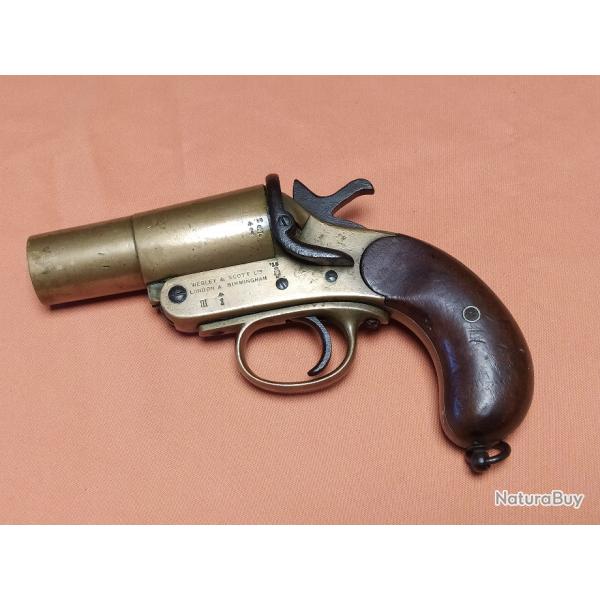 LANCE FUSEE ANGLAIS MOD 15, DATE 1915, WEBLEY & SCOTT MARK III, 14/18, WW1