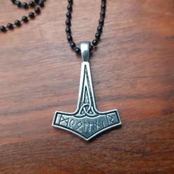 Pendentif marteau de Thor, collier, bijoux d'inspiration viking neuf, Mjöllnir, Mj?llnir