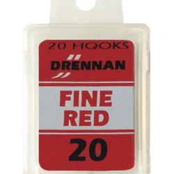 DRENNAN HAMEÇONS FINE RED BARBED BOX 20PCS 20