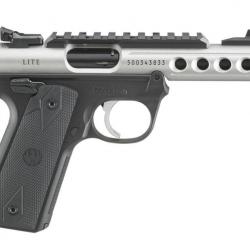 PISTOLET RUGER MARK IV 22/45 LITE .22LR 4.40" 10CPS GRIS ANODIS 1/2-28" FILETE