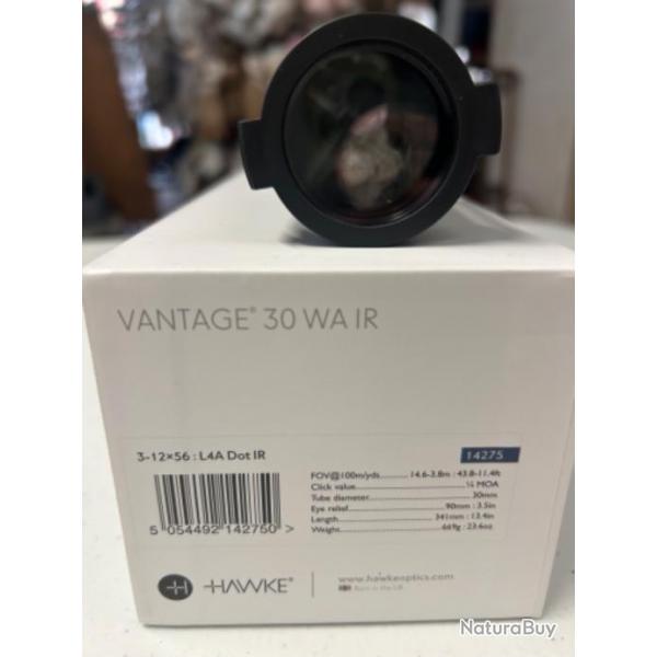 LUNETTE HAWKE VANTAGE 30 WA 3-12x56 rt. L4A Dot IR