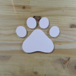 Autocollant - patte de chien - Blanc