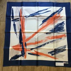 RARE FOULARD DÉDIÉE À GIAT INDUSTRIES   VÉRITABLE SOIE MADE IN FRANCE