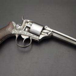 REVOLVER A PERCUSSION P.J. FAGARD BREVETE CALIBRE 38 brevet de 1857 - BELGIQUE XIX Très bon  XIX eme