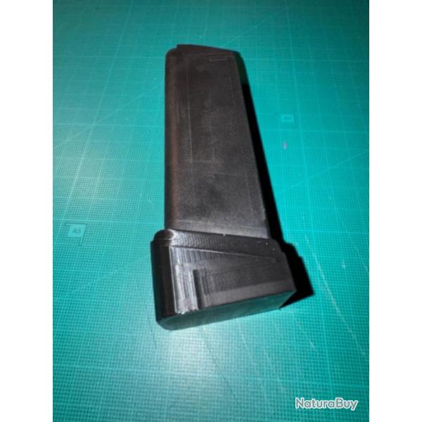 Talon de chargeur noir ( base pad ) + 2 pour Glock 17