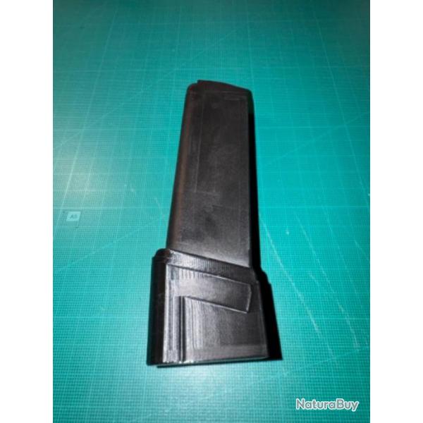 Talon de chargeur noir ( base pad ) + 4 pour Glock 17