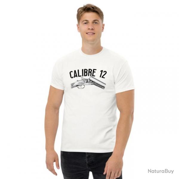 T-SHIRT CALIBRE 12 Blanc