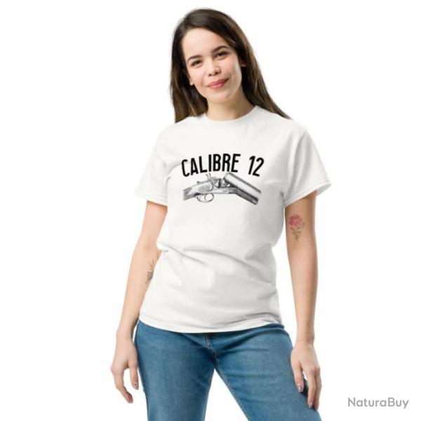 T-SHIRT CALIBRE 12 Blanc Femme