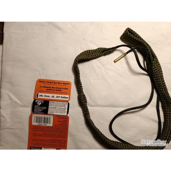 CORDON DE NETTOYAGE " BORESNAKE " POUR LES CALIBRES 9MM 380 357 (A029)