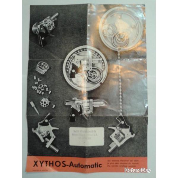 Rare Affichette Publicitaire pour le Pistolet miniature XYTHOS-Automatic