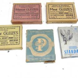 LOT ANCIENNES BOITES DE CARTOUCHES PLEINES CHASSE COLLECTION STANDARD ECLAIR DIVERS CALIBRES