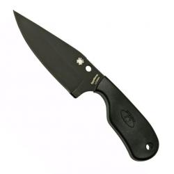 Couteau de cou "Subway Bowie", Lame acier inox noir [Spyderco]