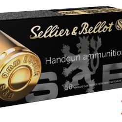 VENTE FLASH ! - Pack de 500 Balles Sellier Bellot Cal.9x19 FMJ 124gr (10 Boites de 50) !!