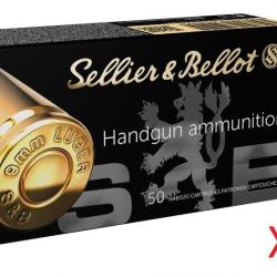 VENTE FLASH ! - Pack de 1000 Balles Sellier Bellot Cal.9x19 FMJ 124gr (20 Boites de 50)