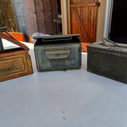 3 Boites de Munitions Militaria