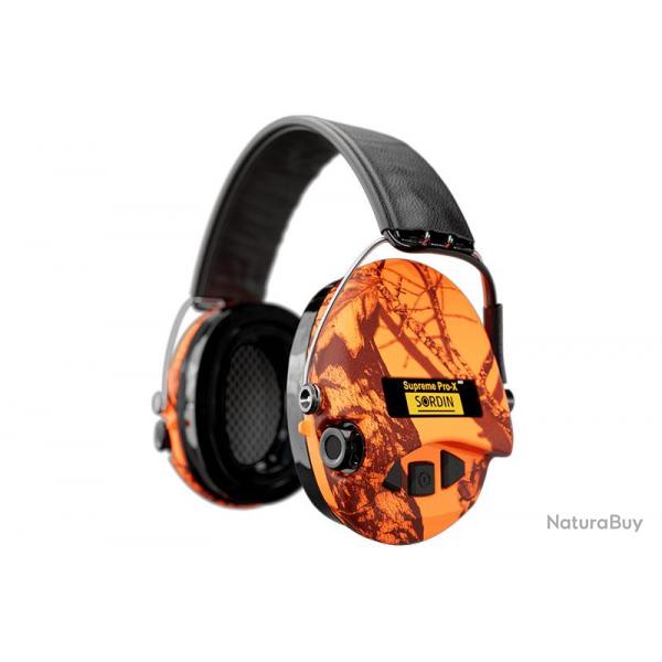 Casque Supreme Pro X camouflage orange Sordin