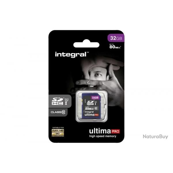 Carte SDHC 32Gb UHS-1 U1 Integral