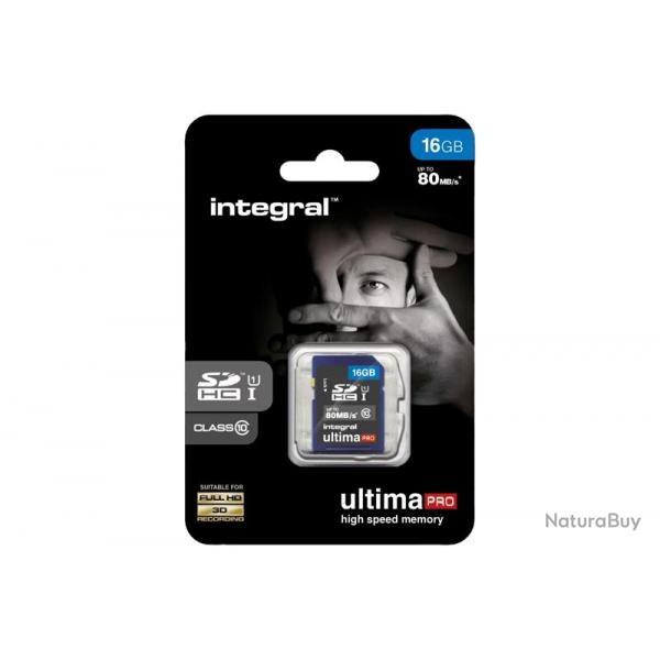 Carte SDHC 16Gb UHS-1 U1 Integral