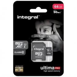 Carte micro SDHC Ultima Pro 64Gb UHS-1 U-1 Integral