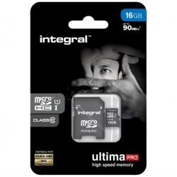 Carte micro SDHC Ultima Pro 16Gb UHS-1 U-1 Integral