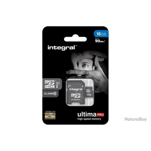 Carte micro SDHC Ultima Pro 16Gb UHS-1 U-1 Integral