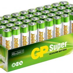 Kit de 40 piles AAA alcalines Super GP Batteries