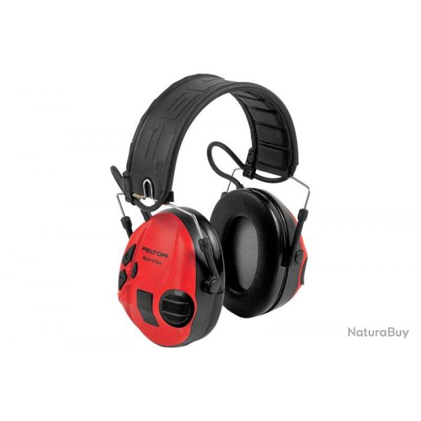 Casque lectronique SportTac Peltor Noir / Rouge