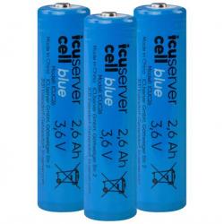 Batteries Icucell bleues 18650 2600 mAh - Icuserver