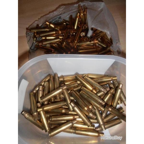 100 douilles Remington Neuves amorces et tirs - 222 Rem Magnum