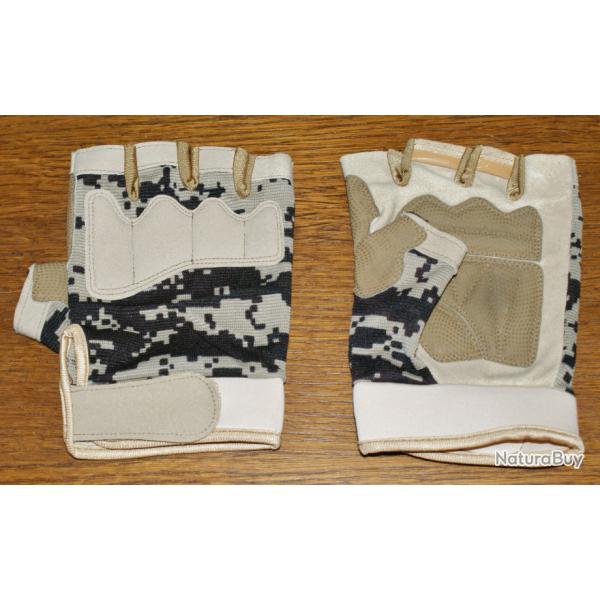 Gants Tactiques Mitaines Taille XL  Camo digital Beige