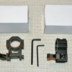 Colliers de Montage type Quick release (UTG) Rail 21 diamètre 25,5