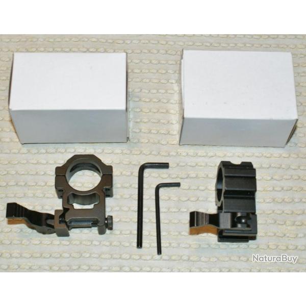 Colliers de Montage type Quick release (UTG) Rail 21 diamtre 25,5