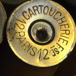 Lot de 10 étuis laiton cartoucherie de Paris