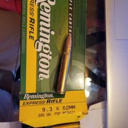 A vendre 18 munitions  Remington  9.3 x 62  Express Rifle  PSP  Prix pour 1 boite