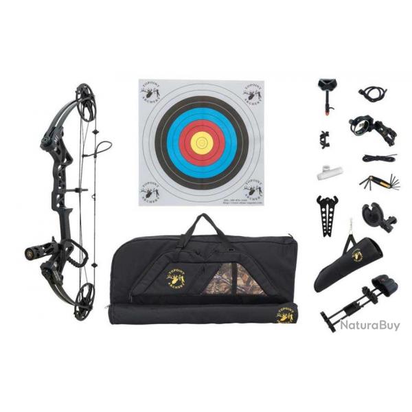 Kit Arc  poulie Topoint M1 DELUXE RH Noir 19-30 pouces 20-70 lbs