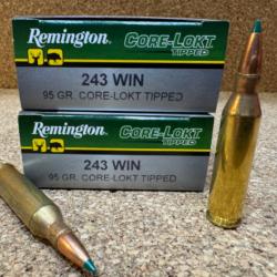 2 Boites, 40 Cartouches Remington Core-Lokt Tipped - C/243Win - 95 grains- New !!!