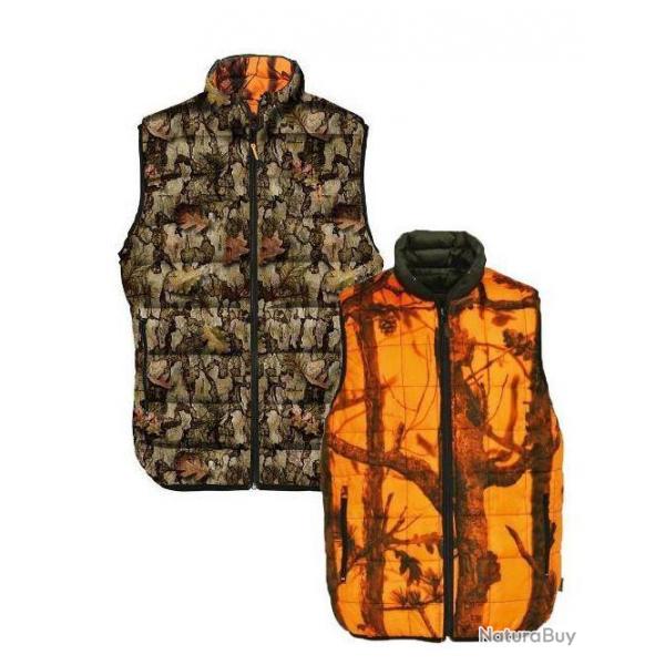 Gilet de chasse Percussion Warm rversible blaze camo - M