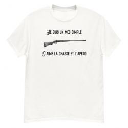 T-SHIRT HUMOUR J'AIME LA CHASSE ET L'APERO