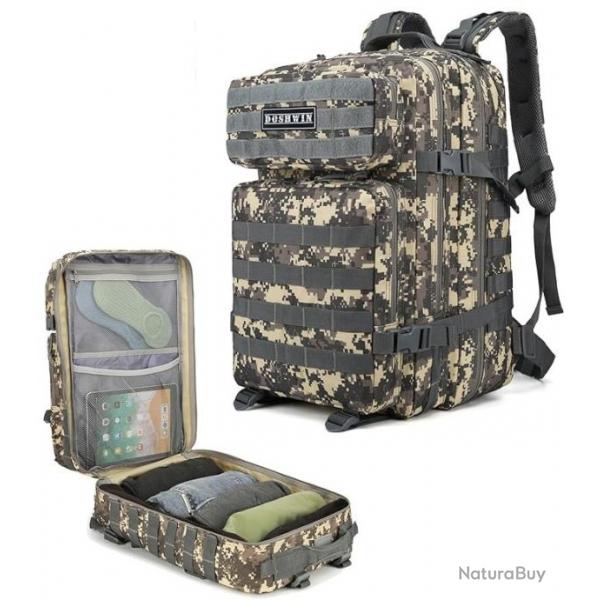 Sac  Dos Militaire Tactique Arme Molle 40L Randonne Trekking Chasse Pche Camping Camouflage