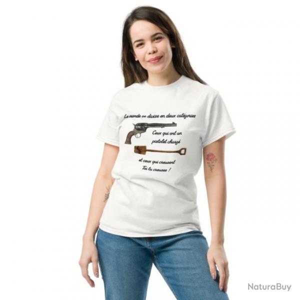 T-SHIRT HUMOUR LE MONDE SE DIVISE EN DEUX CATEGORIES - Le Bon La Brute Le Truand - FEMME