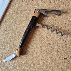 Couteau Laguiole Sommelier, Knife Corkscrew, véritable limonadier professionnel avec de la corne